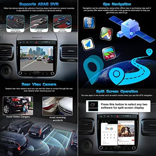 [2023 Верзија] Андроид 12 Автомобил Радио Стерео ГПС Навигација ЗА VW Фолксваген Туарег Автомобил Мултимедијален Плеер 8.4 инчен Блу-Зраци