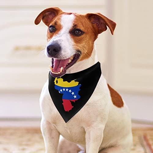 Венецуела знаме мапа кучиња бандана миленичиња марама триаголни биб печатени додатоци за керчиф