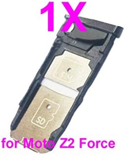 Замена на држачот на фиоката SIM & SD картичка за Motorola Moto Z2 Force XT1789-01 XT1789-02 XT1789-03 XT1789-04 Црно