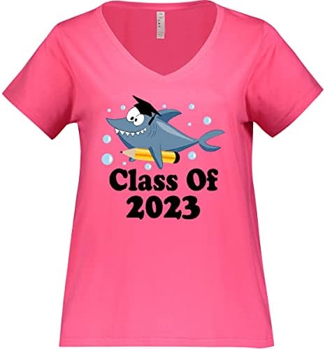 Инктастична класа од 2023 година Дипломирана ајкула Плус големина V-врат