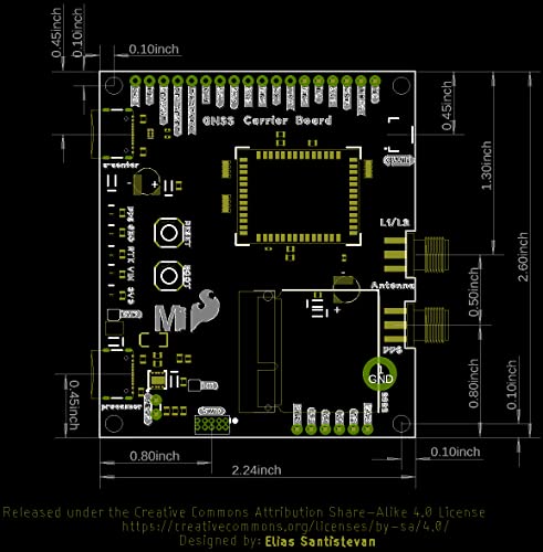 Одбор за функција SparkFun MicroMOD GNSS -ZED -F9P GPS Function Board -ZED -F9P Оперативен напон: 3.3V. Димензии на таблата: 2.5in x