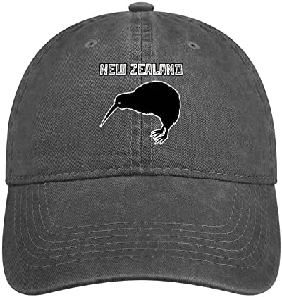 Нов Зеланд Киви Дизајн на птици Деним капа од памук Бејзбол капа, прилагодлив гроздобер за мажи жени