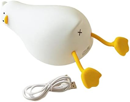 Цртан филм Leefasy силиконски патка ноќ расадник ноќна ламба USB LED ламба за полнење за тинејџери дете за бебиња