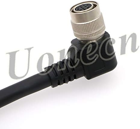 Uonecn hirose 12 pin Femaleенски десен агол за да се отвори крајниот кабел за напојување за коаксијален кабел за хитачи за камери на Sony Basler