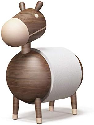 Држач за крпи за хартија wszjj - држач за ролна за тоалетна хартија креативен цртан филм мал магаре од дрвени занаети декор бања