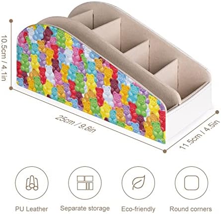 Gummy мечки бонбони држач за далечински управувач PU кожен организатор за складирање кутија за домашна десктоп