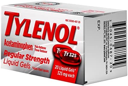 Tylenol редовни течни гелови со јачина, 20 брои
