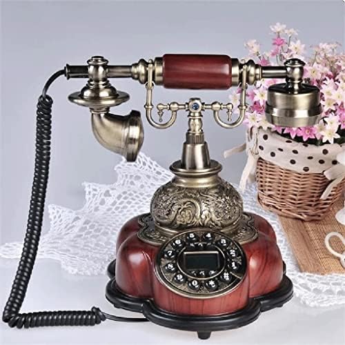 SJYDQ Антички кабел Телефонска смола Фиксна дигитална ретро телефонска копче бирање гроздобер декоративни ротациони телефони за бирање фиксни за