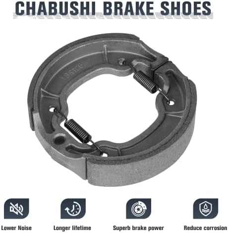 Чевли за задни сопирачки Chabushi со подлога за сопирачка за Yamaha RT180 E/G/H/J 1993-1997, TTR 225 L/M/N/P/R/S 99-03, XT350 B/D/E/F/G/H /J/k/l/m 1991-2000 чевли за паркирање на сопирачките на сопирачките