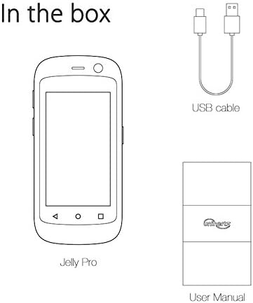 Unihertz Jelly Pro, најмалиот 4G паметен телефон во светот, андроид 8.1 Орео отклучен паметен телефон со 2 GB RAM и 16 GB ROM, Sky Blue