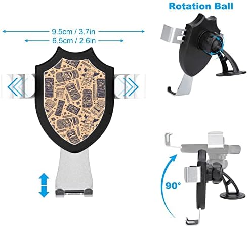 Гроздобер Алоха Тики држач за телефон за автомобил со долга рака на рака, Универзален мобилен телефон, монтажа компатибилен со сите паметни