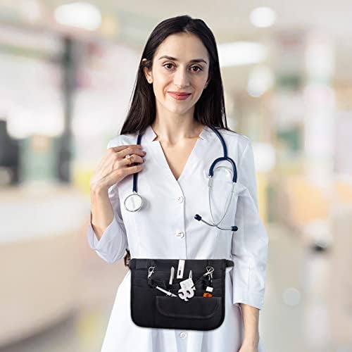 Медицинска сестра Фани Пак за жени, медицинска сестра торба со држач за стетоскоп, торбичка за комунални услуги со прилагодлива лента
