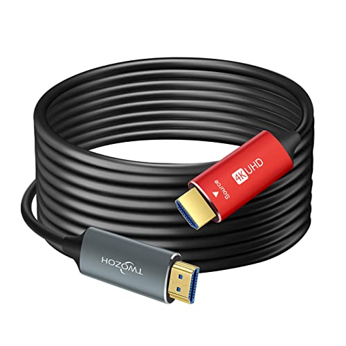 Кабел за оптички влакна со влакна од двазох HDMI 250ft, долг 4K влакна HDMI кабел поддржува 4K@60Hz/18Gbps