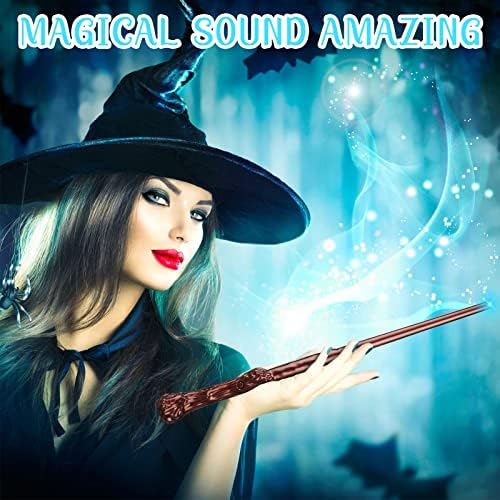 Jerify 10 парчиња осветли магичен волшебник Wands звук осветлување на играчки за играчки 14,6 инчи Вештерка за деца за деца Ноќта на вештерките