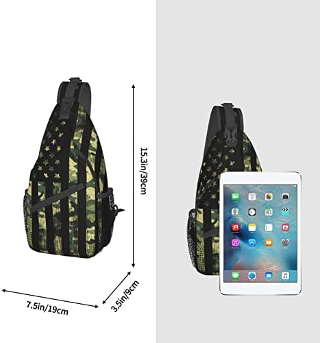 Стилска торба за прашка за градите, ранец на рамото за рамо прилагодлив лесен пат за пешачење за секојдневен пакет, унисекс