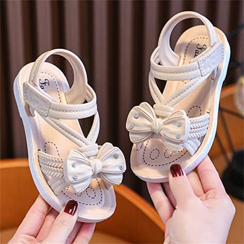 Деца сандали меки рамни чевли мода удобни цвеќиња сандали лесни бебиња принцези девојки фустани чевли со големина 1