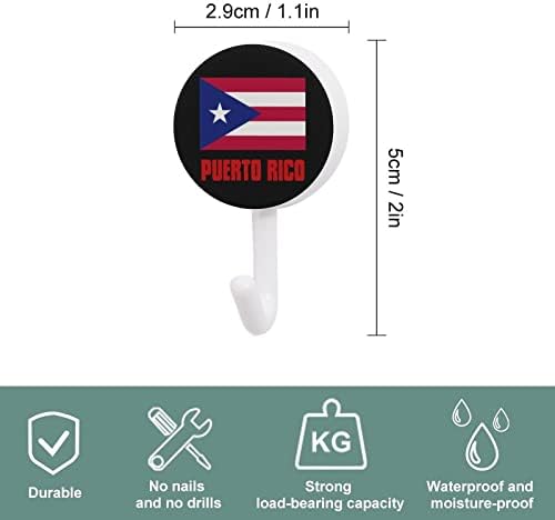 Гордост на знамето на Порто Рико 10 парчиња пластична кука симпатична wallидна кука клуч за кука за домашна кујна