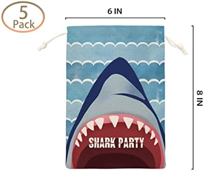 Торби за Роденден на ајкула, Забава За Туширање За Бебиња Од Ајкула, Материјали За Забави, Бонбони Добрите Третираат Торби За Подароци За Детска Роденденска Забава