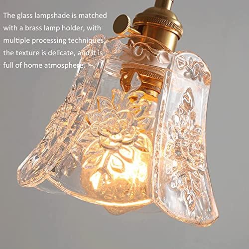 Sduytdg Француски стил Вештачки цветно стакло што виси приврзок светлосни тела за над ламбата за ламби за осветлување на ламби за ламби