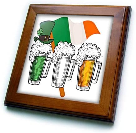 3дроза Свети Патрикс Ден Пива Во Боите на Ирското Знаме. - Врамени Плочки
