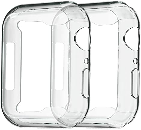 Iiteeology 2 пакет мек тенок случај со заштитник на екранот компатибилен со Apple Watch Series 7 45mm, Clear
