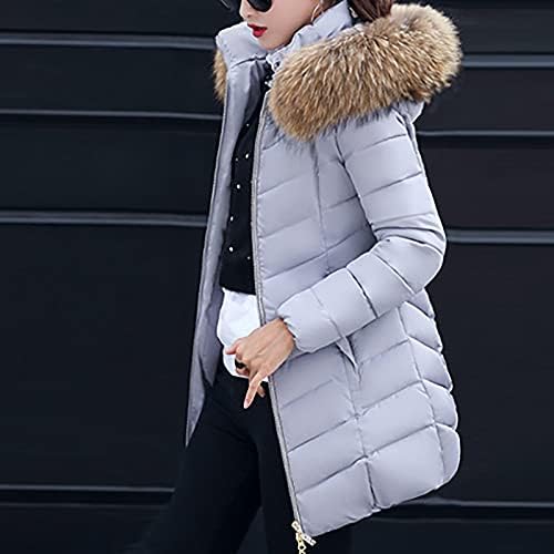 Minge Tunic Puffer јакна за жени обични долги ракави активни зимски желки од пуфер јакна мек цврст поштенски полиестер