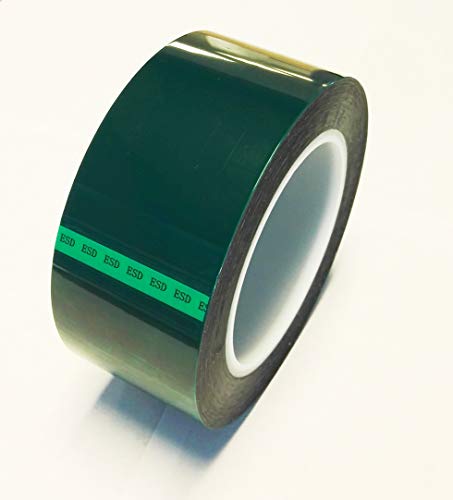 БЕРТЕХ ЕСД лента, 15 мм x 72 јарди, зелен, полиестерски филм со силиконо лепило