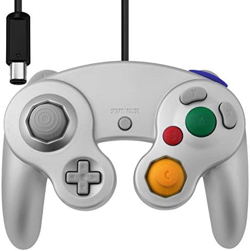 Fidgetfidget Вибрации Џојпад Контролер За Wii Gamecube GC Сребрена