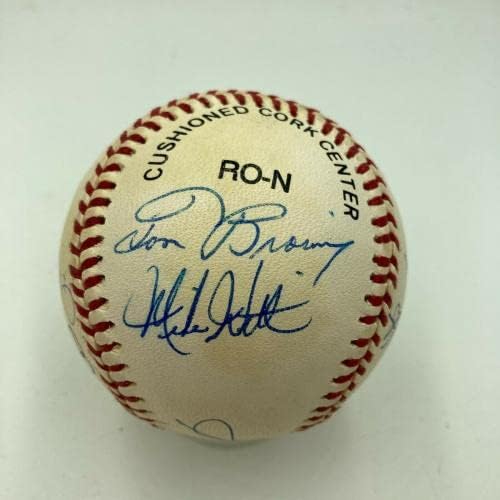 Сенди Куфакс совршена игра со јами потпишаа бејзбол на Националната лига JSA COA - автограмирани бејзбол