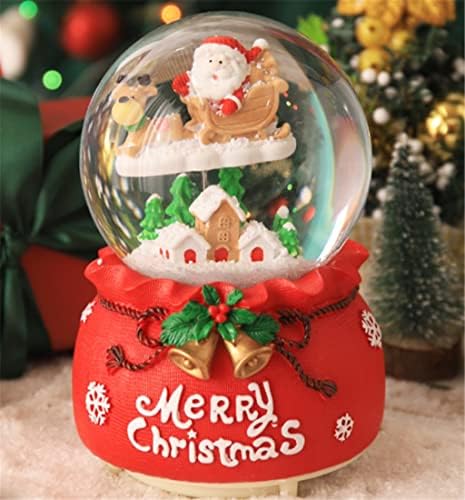Дебела Дедо Мраз кристална топка музичка кутија украси креативни октава кутија девојка роденденски подарок принцеза девојче подароци предмети