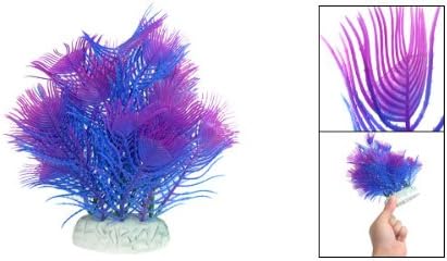 Uxcell Coral Chape Aquarium Ornament Simulation Simulation Furst Furn, сина/виолетова