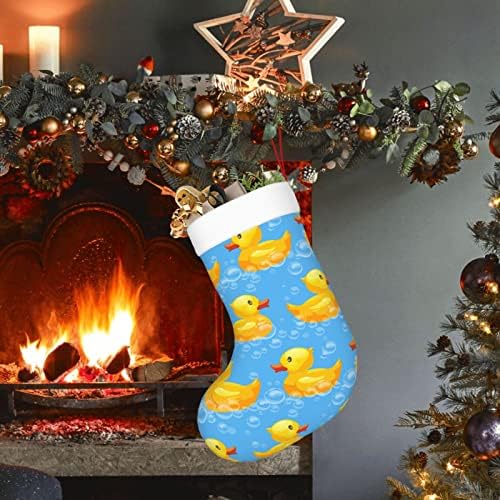 Аугенски Божиќни чорапи гумени патки со меурчиња со двострана камин што виси чорапи