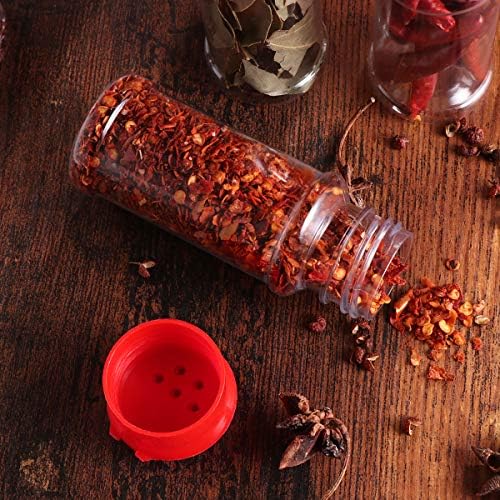 Bestonzon Plastic Spice Jar 12 парчиња сол пипер Шајкери зачинети JAR скара за кондиција со шишиња со сад, совршен за складирање