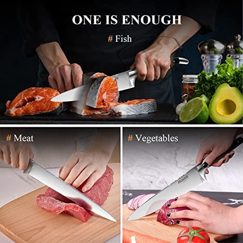 Хуск Нож Јапонија Кујна Професионален Готвач Нож Пакет со 7.7 Црна Титаниум Обложени Сечилото
