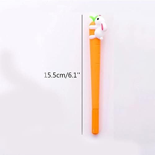 Homesogood 5 компјутери од морков зајаче зајаче гел со мастило, пенкало за ученички знаци за училишни канцелариски материјали за ученици Подарок