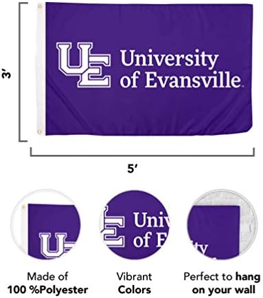 Пустински Кактус Универзитет Во Евансвил Знаме Виолетова Асови УЕ Знамиња Банери Полиестер Внатрешен надворешен 3х5