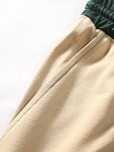 Горглитер машка боја блок -буква графичка вежба за вежбање шорцеви од половината со џебови со џебови