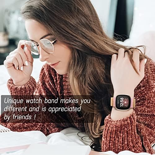Vozehui бендови компатибилни со мермер леопард печатење Fitbit Versa 3 Band for Women Girls, Leopard Marble Print Silicone замена за замена за Fitbit Versa 3/Стара верзија Fitbit Sense Smartwatch