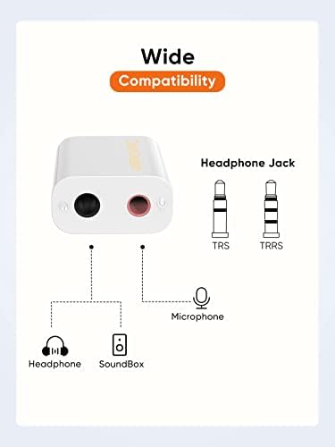 USB Аудио Адаптер ЗА создавање кабли-Надворешна Звучна Картичка со Слушалки од 3,5 мм И Приклучок За Микрофон За Windows, Mac, Linux , КОМПЈУТЕР,