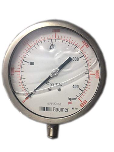 Мерач на притисок со двојна скала 0-400 бар / 0-6000 psi идеален за заедничка железница нова