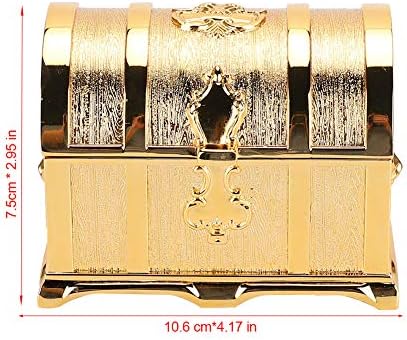 Златен европски стил Ретро богатство накит за накит за градите пиратски стил накит кутија украсна класична кутија за складирање накит за