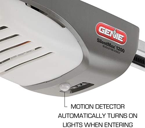 Genie SilentMax 1200 Model 4042-TKH гаража отворач на врата со осветлување за откривање на движење, ултра-Quiet Steel-засилен