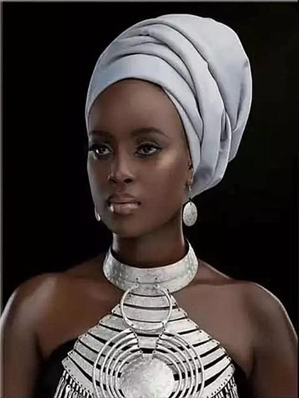 Caievy 5d Diamond Simber Setign Africa Amafrice, Diamond Painting Arfic African Women Draw од Броеви со целосен круг дијамантски
