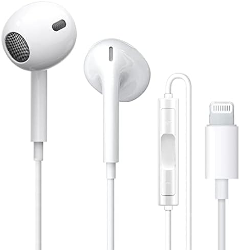 Слушалките на Apple жични со молња конектор [сертифициран Apple MFI] Изолирање на бучавата за уво Изолирање на слушалките за iPhone Вграден