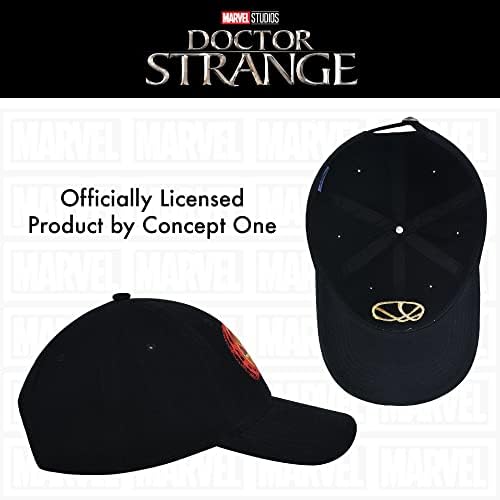 Концепт Еден Марвел Доктор Чудно 2 тато капа, мистичен дизајн на возрасни бејзбол капа со заоблен облик, црна, една големина