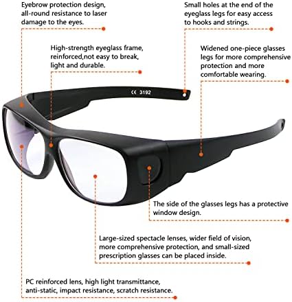 Заштитни очила за заштитни очила за безбедност на ласер CO2 ласерски очила за заштита од очи 10600nm рефлексивни ласерски очила