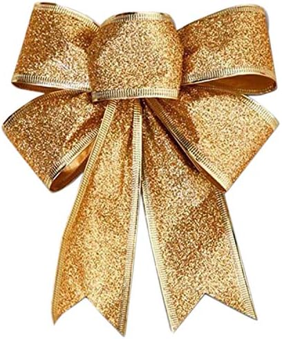 Honza 10pcs Декорација лакови лента злато 25 x 21cm Божиќни украси