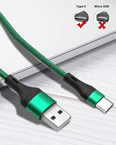 USB Тип C Кабел 3a Брзо Полнење [2-Пакет 3.3 ft], USB-a ДО USB-C Полнење Плетенка Кабел Компатибилен Со Samsung Galaxy A10e A20e A20e
