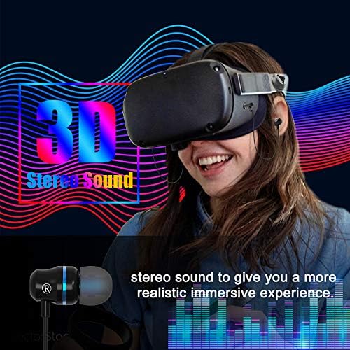 AMVR бучава изолациони слушалки за ушите на ушите, прилагодени само за слушалките на Oculus Quest 1 VR, со слушалки за уво 360 степени