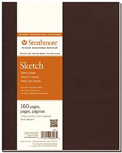 Strathmore 480-7 Softcover Art Journal, 7,75 x 9,75, бели, 80 листови